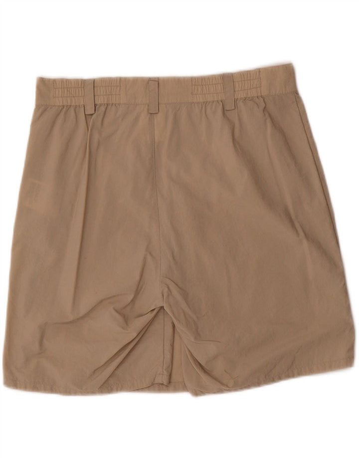 Shorts cargo feminino Jack Wolfskin UK 10/12 pequeno W29 poliamida bege