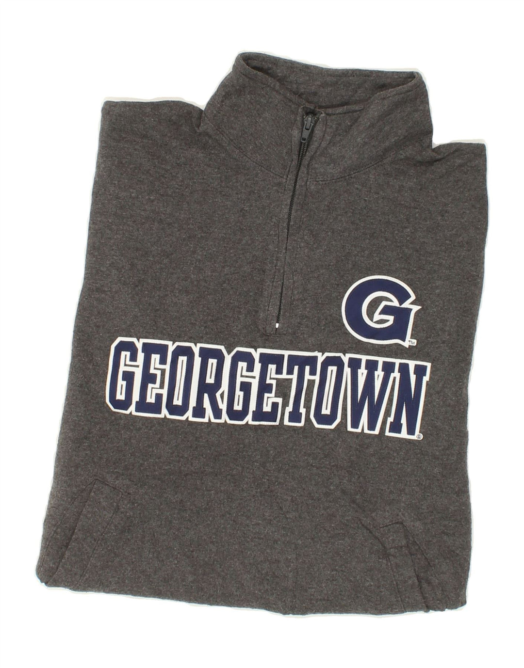 CHAMPION Mens Graphic Zip Neck Sweatshirt Jumper Medium Grey Cotton Vintage Champion and Second-Hand Champion from Messina Hembry 