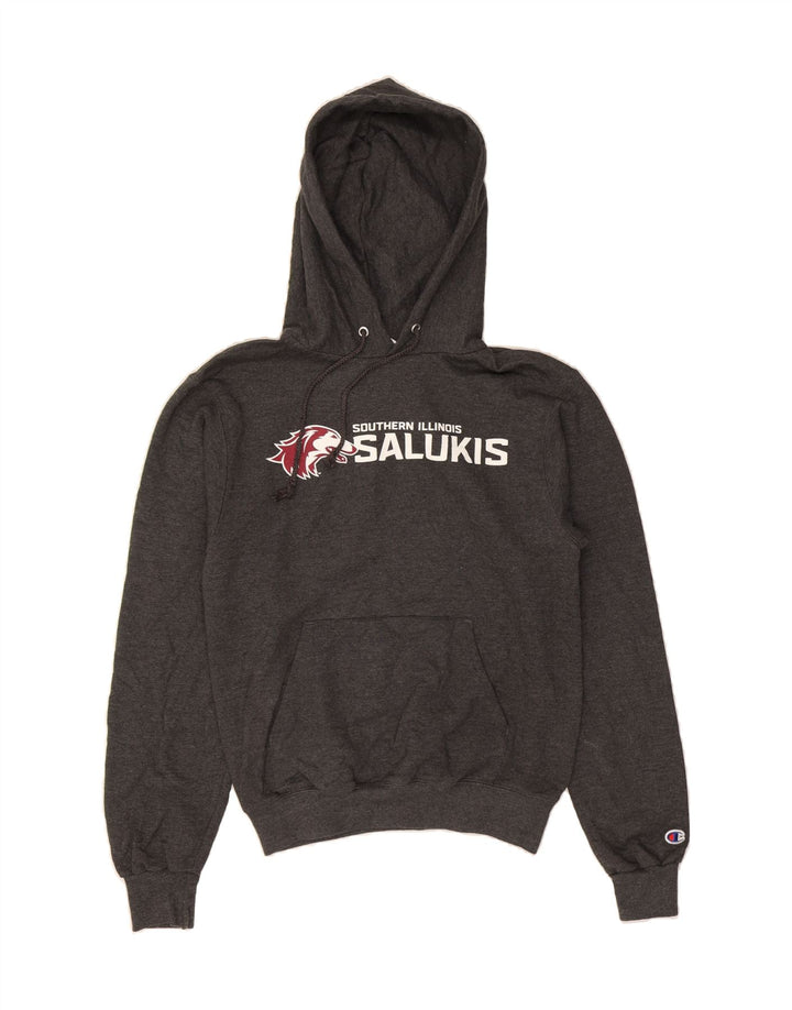 CHAMPION Mens Salukis Graphic Hoodie Jumper XS Grey Cotton Vintage Champion and Second-Hand Champion from Messina Hembry 
