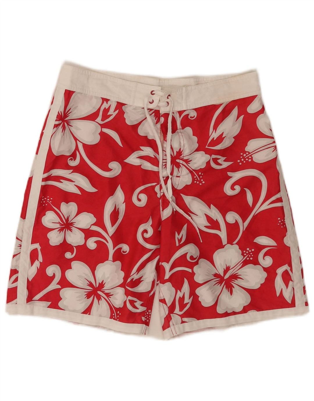 Shorts de natação masculino Sundek poliéster floral vermelho médio