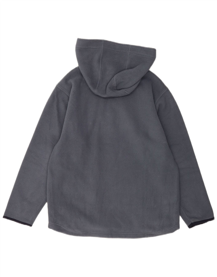 Suéter de lã masculino Kappa com capuz e gola com zíper azul médio poliéster