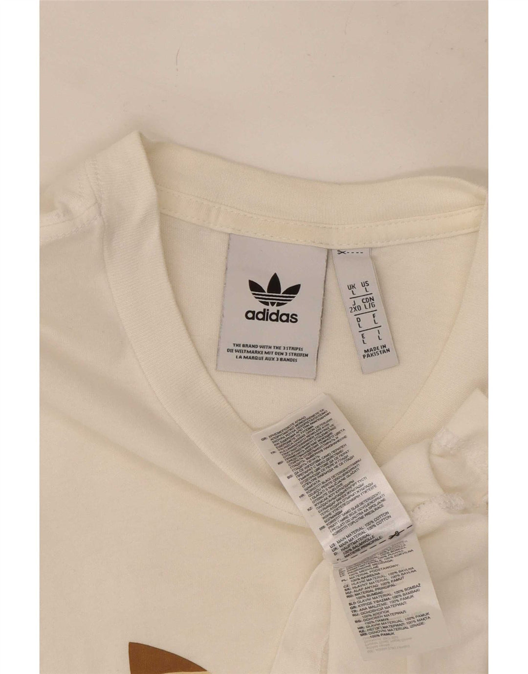 Adidas Mens Graphic T-Shirt Top Grande Algodão Branco