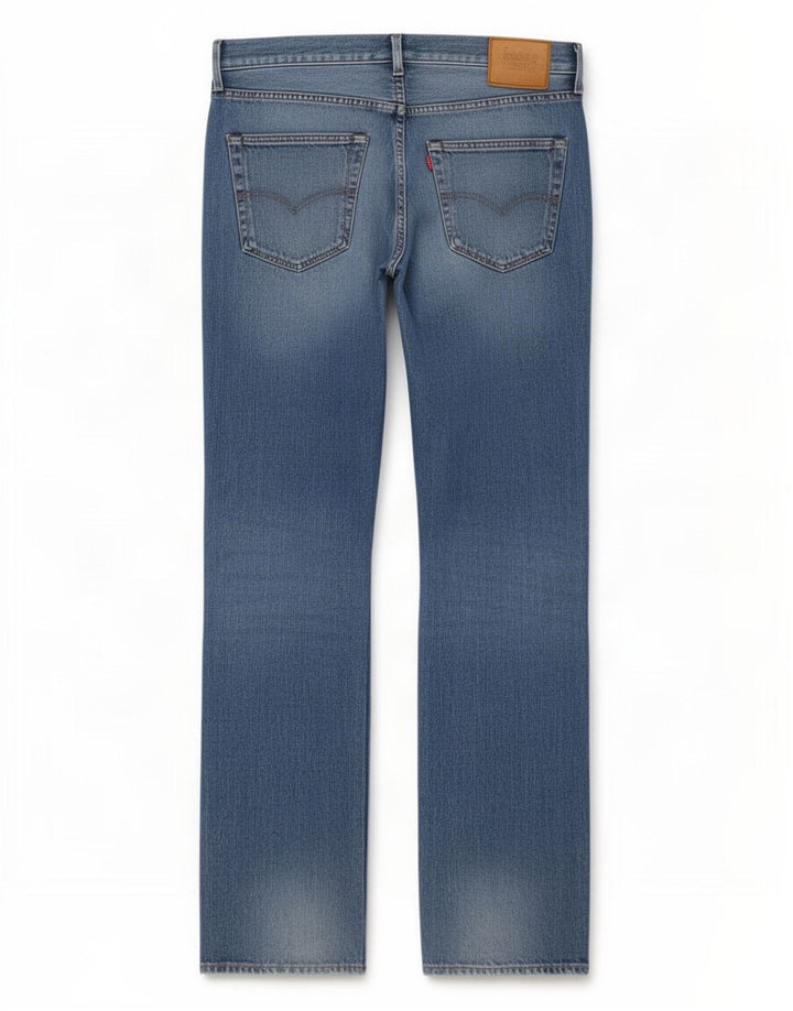 Calça jeans reta masculina Levi's W33 L32 azul algodão