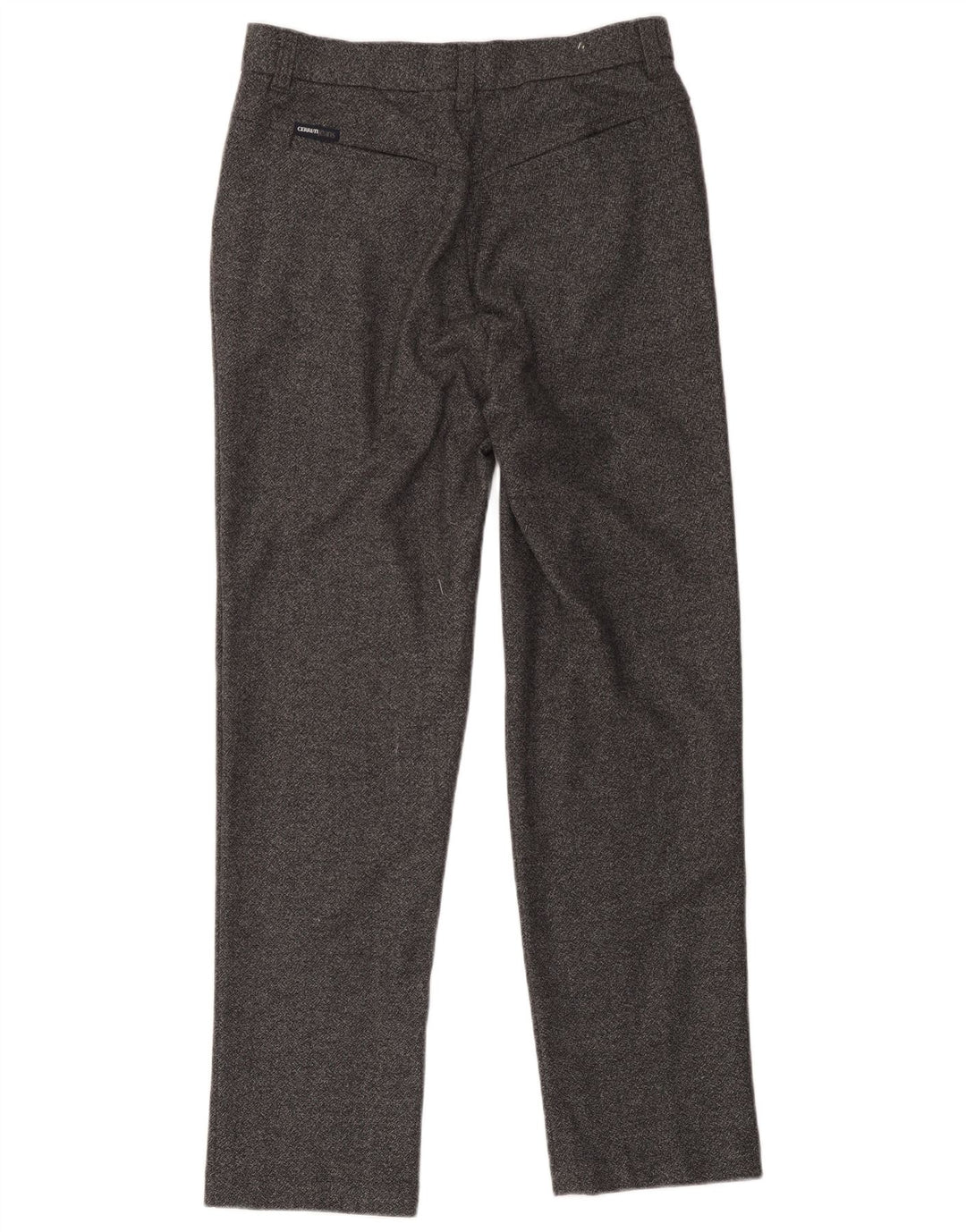Calça feminina Cerruti de terno reto W32 L32 lã cinza