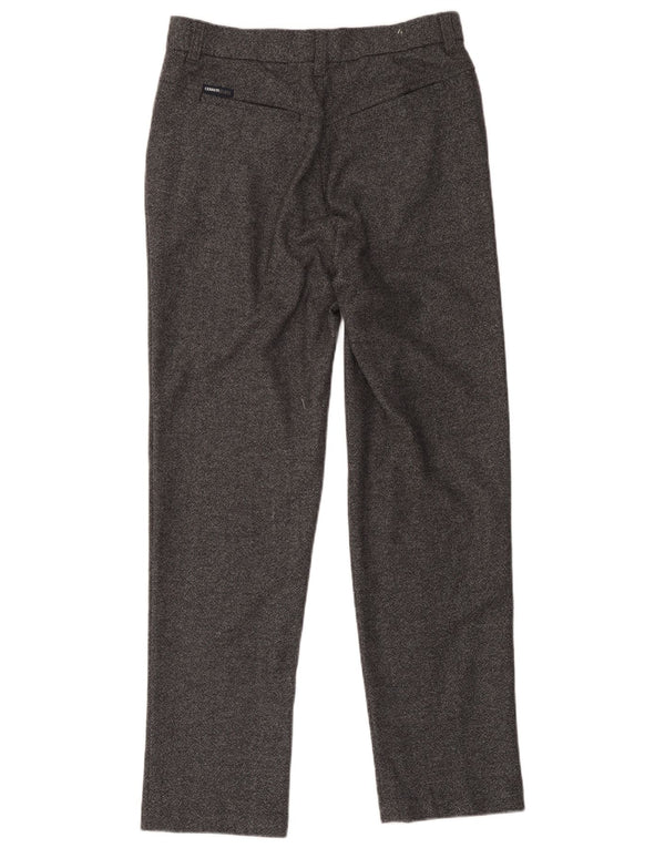 Calça feminina Cerruti de terno reto W32 L32 lã cinza