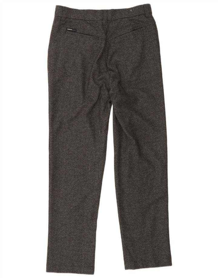 Calça feminina Cerruti de terno reto W32 L32 lã cinza