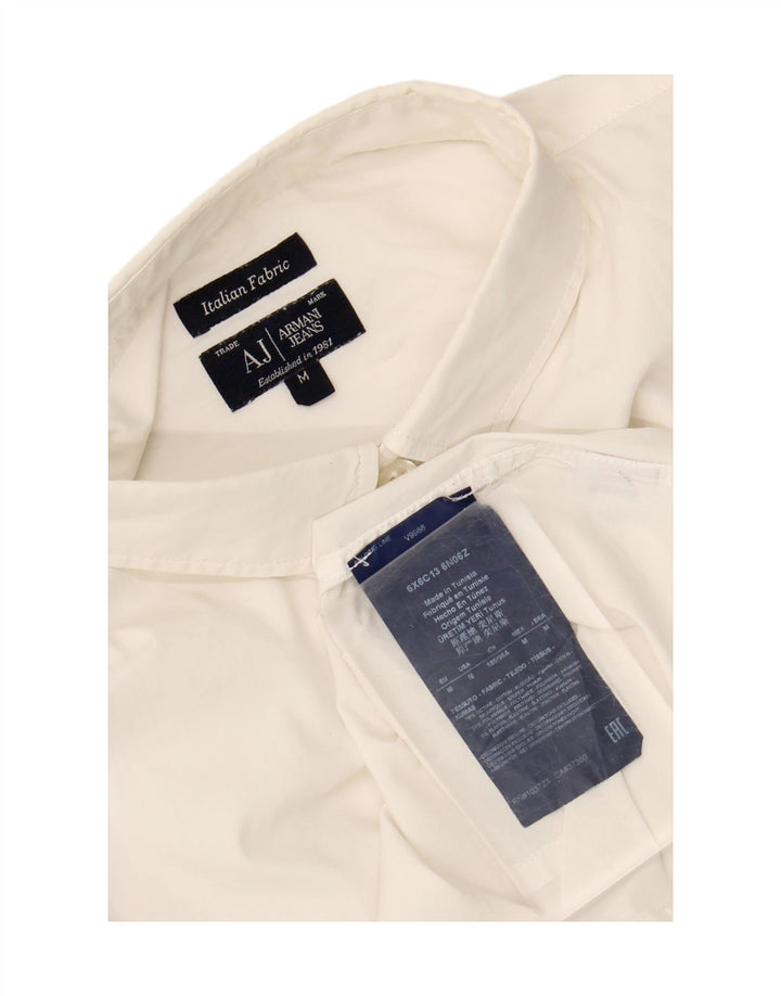 Camisa feminina ARMANI UK 14 algodão branco médio