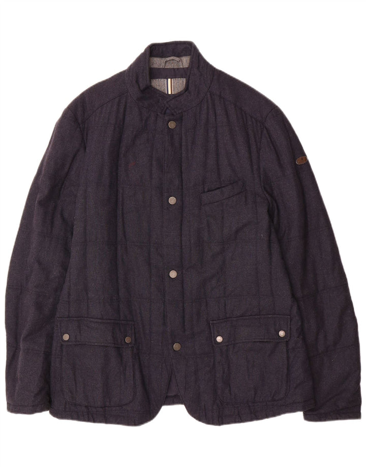 Jaqueta acolchoada masculina Brooksfield UK 42 XL azul marinho