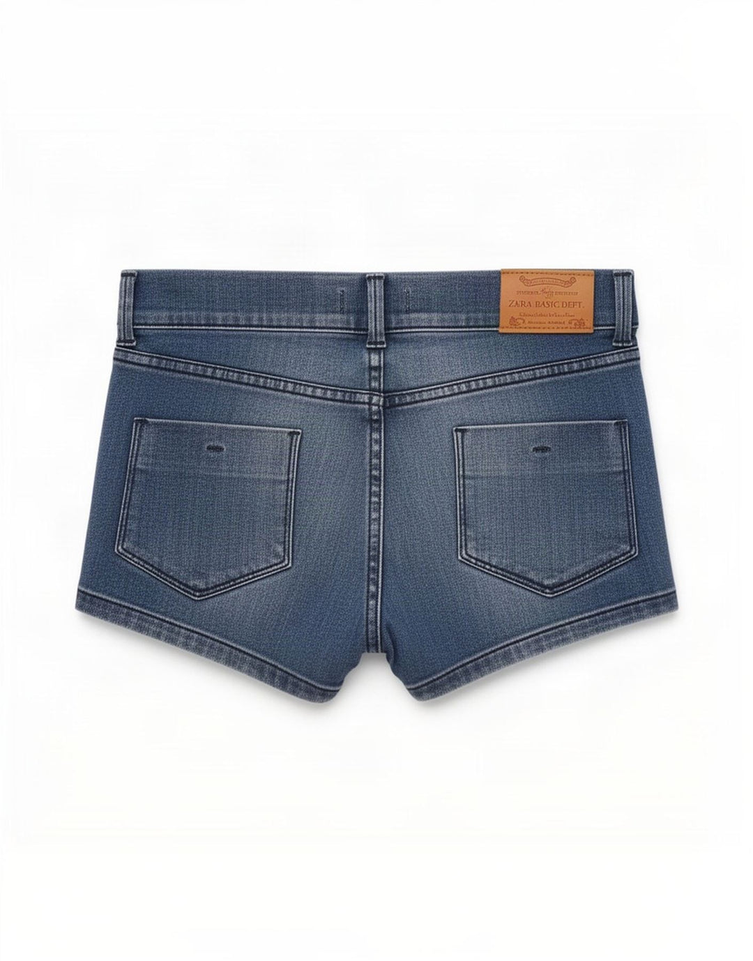 Shorts jeans feminino Zara EU 38 pequeno W28 algodão azul