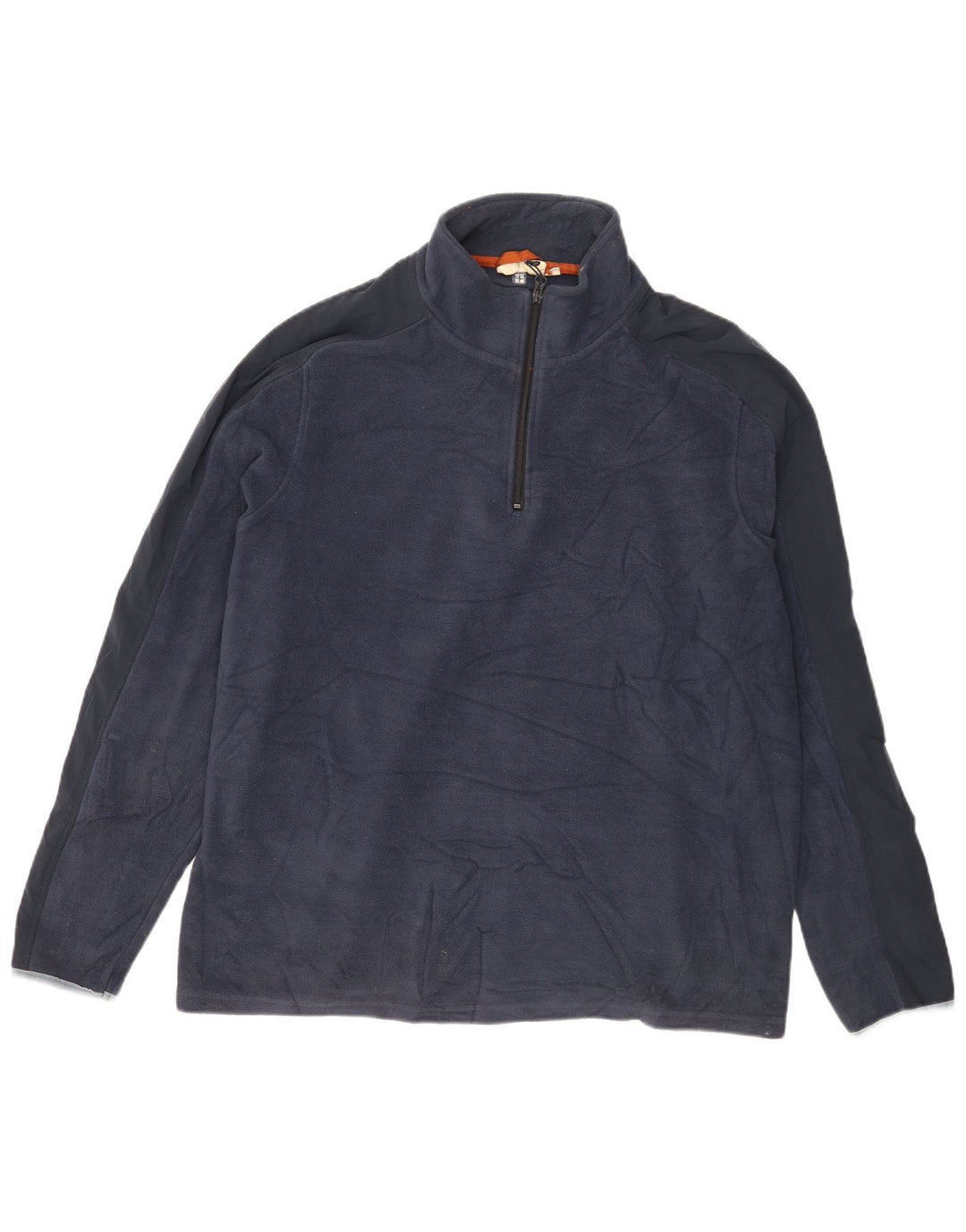 Mountain Warehouse Mens Zip Neck Fleece Jumper 2XL Poliéster Azul Marinho