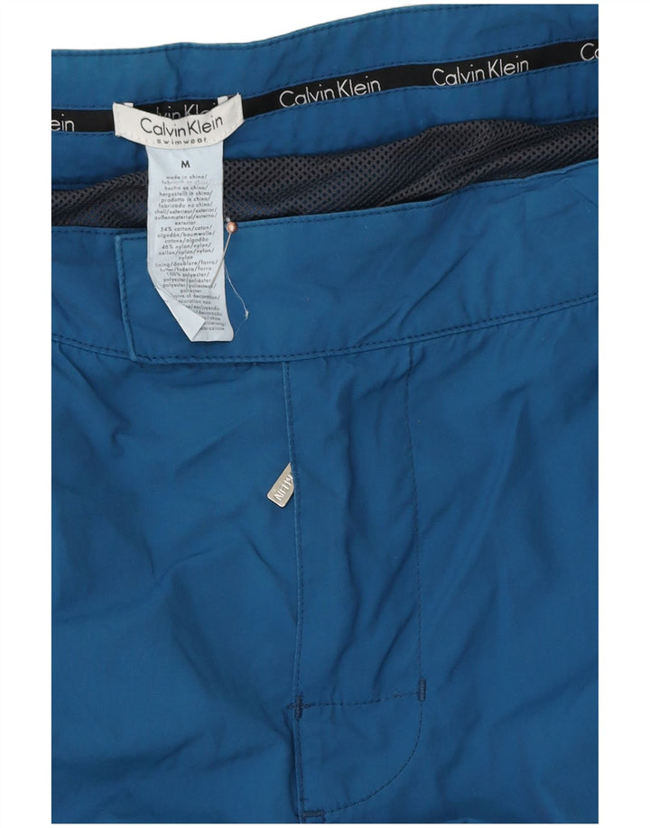Shorts de natação masculino Calvin Klein algodão azul médio