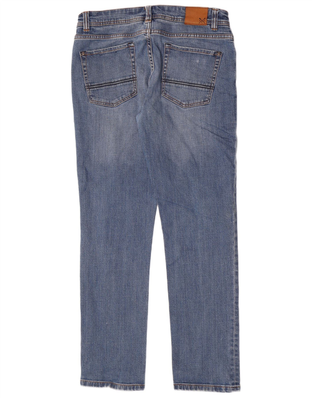 Crew Clothing Jeans reto feminino W34 L32 algodão azul