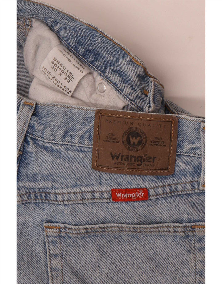 Jeans Wrangler feminino reto W30 L32 algodão azul