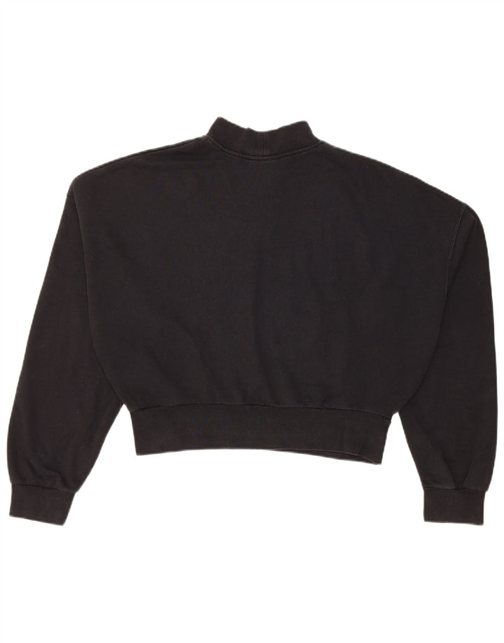 Nike Womens Crop Oversized Moletom Jumper UK 14 Médio Algodão Preto