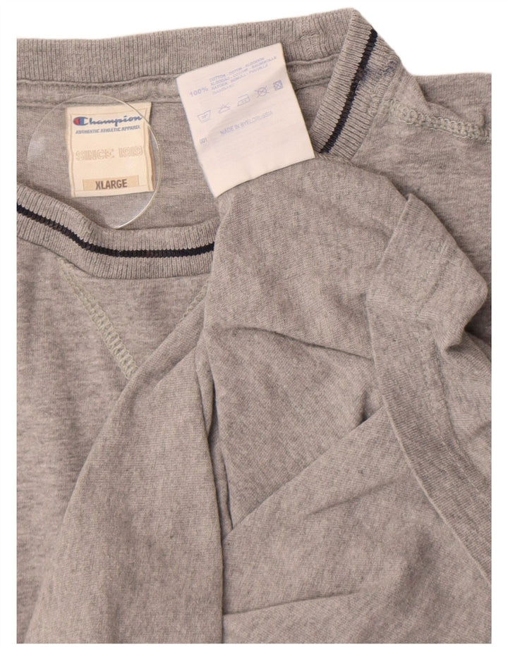CHAMPION Mens Colete Top XL Algodão Flecked Cinza