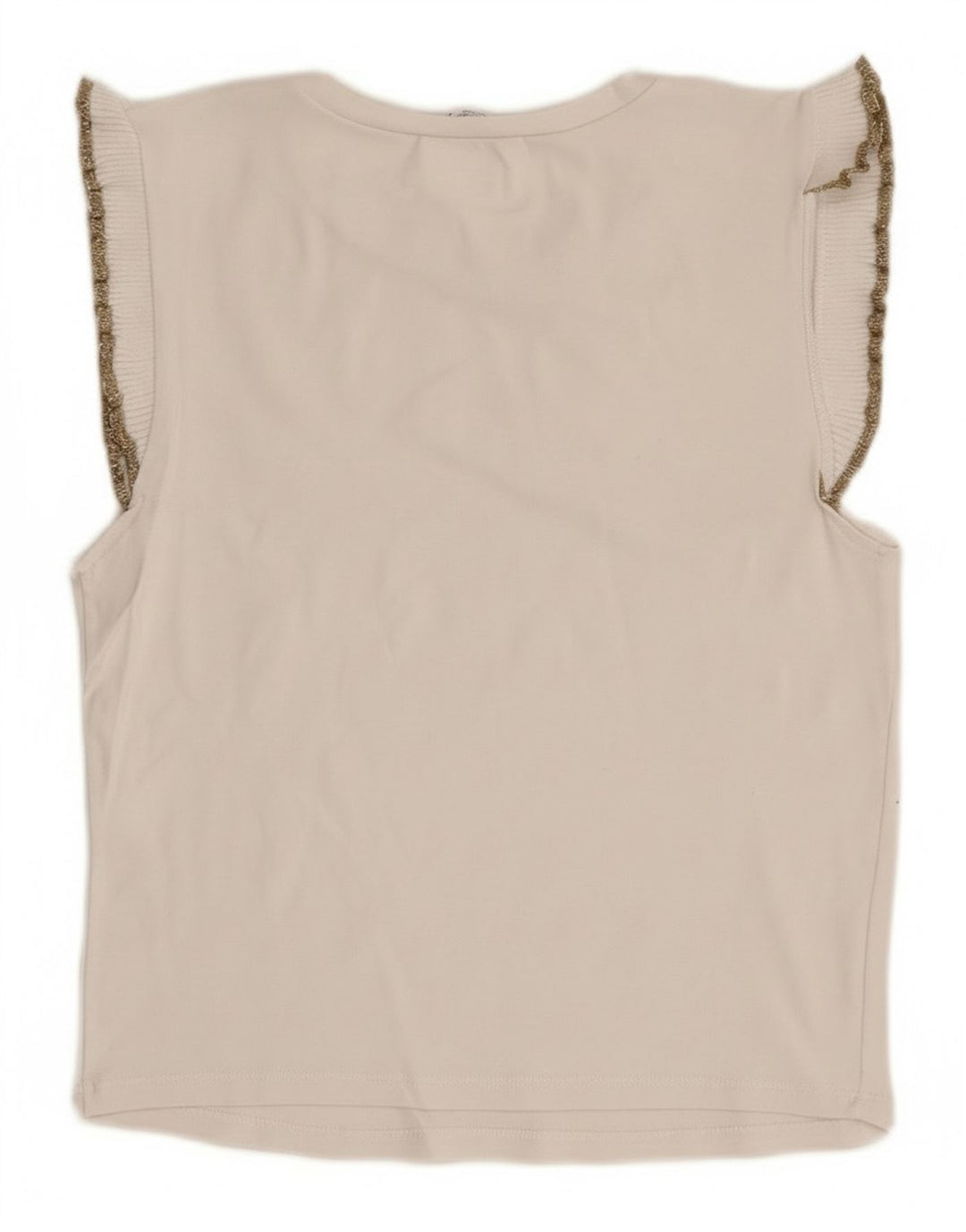 Blusa feminina sem mangas Zara Top UK 12 médio branco