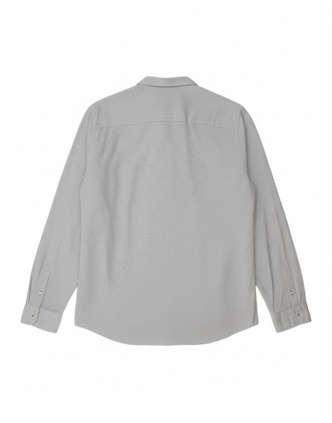 Camisa regular masculina TOM TAILOR algodão manchado branco médio