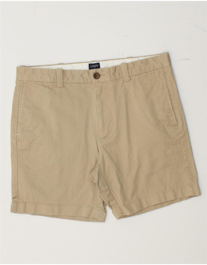 J. CREW Mens Chino Shorts W32 Algodão Bege Médio