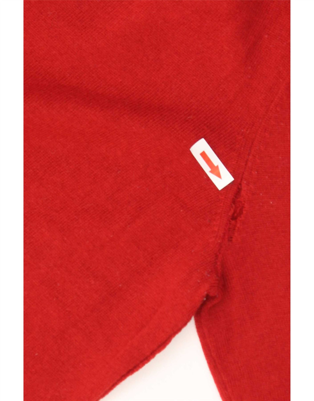 Suéter masculino Napapijri com gola redonda, lã Merino vermelha média