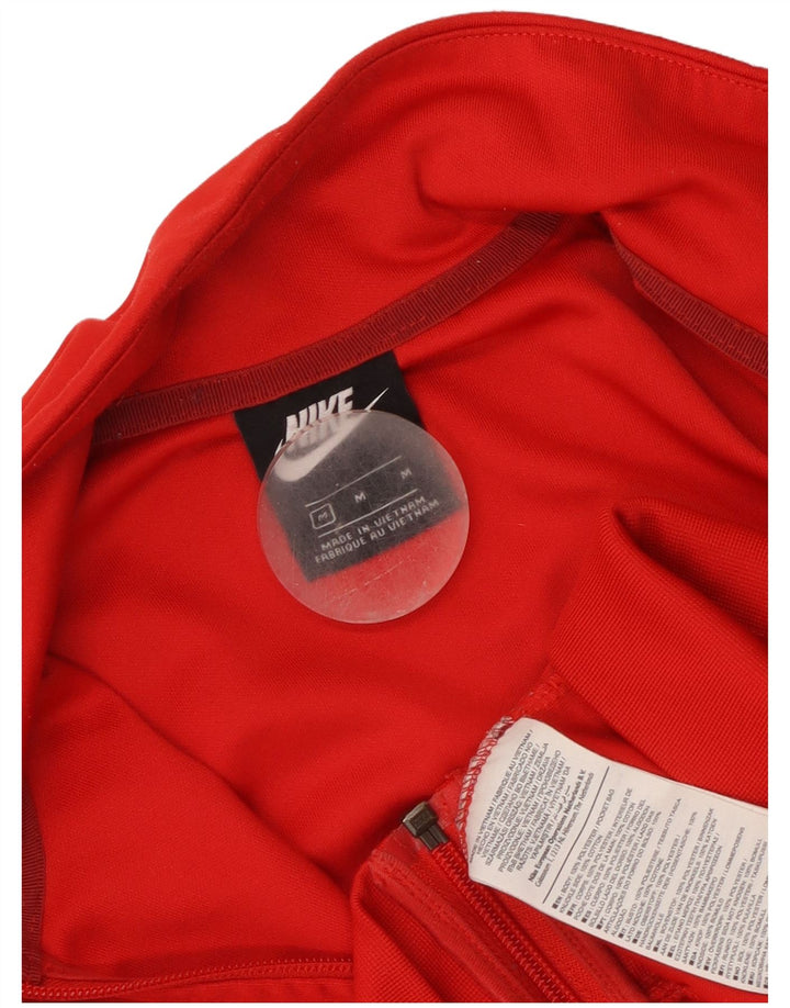 Nike Mens Graphic Tracksuit Top Jacket Médio Vermelho Colorblock Poliéster