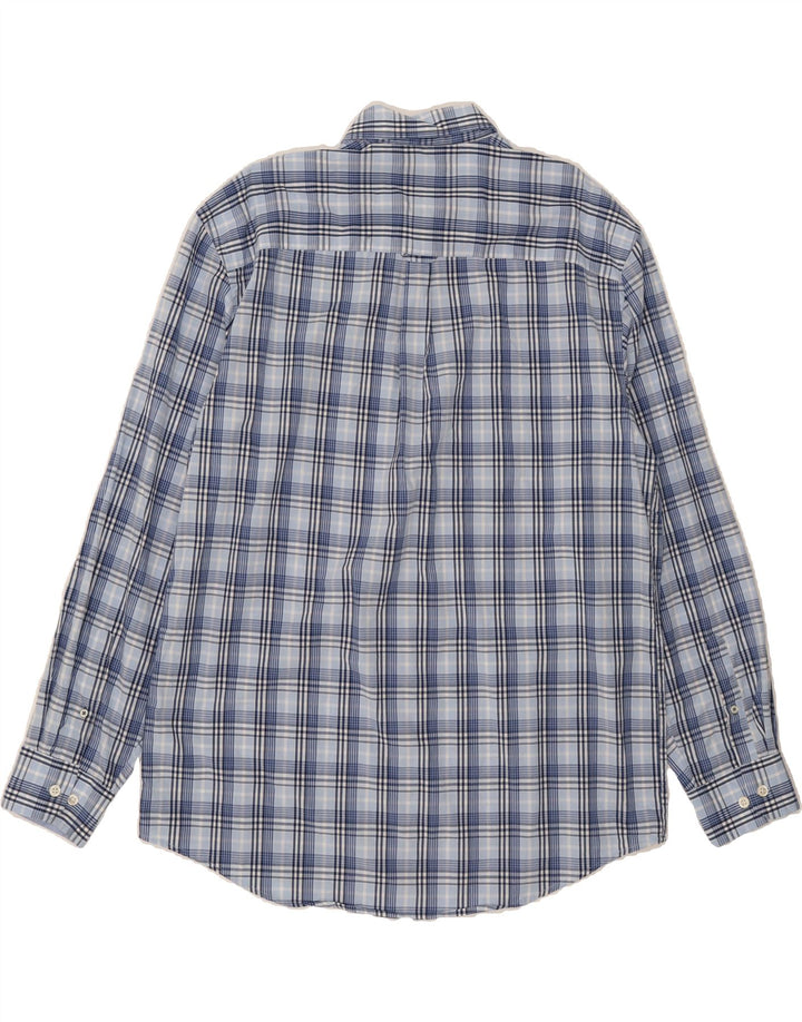 IZOD Mens Shirt XL Blue Check Cotton Vintage Izod and Second-Hand Izod from Messina Hembry 
