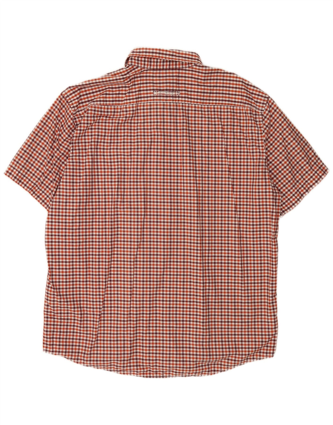 Camel Active Camisa masculina de manga curta regular fit 2XL algodão vermelho guingão