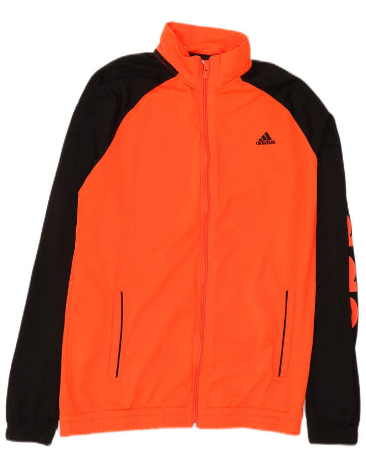 Adidas Meninos Graphic Tracksuit Top Jacket 15-16 Anos Laranja Colorblock