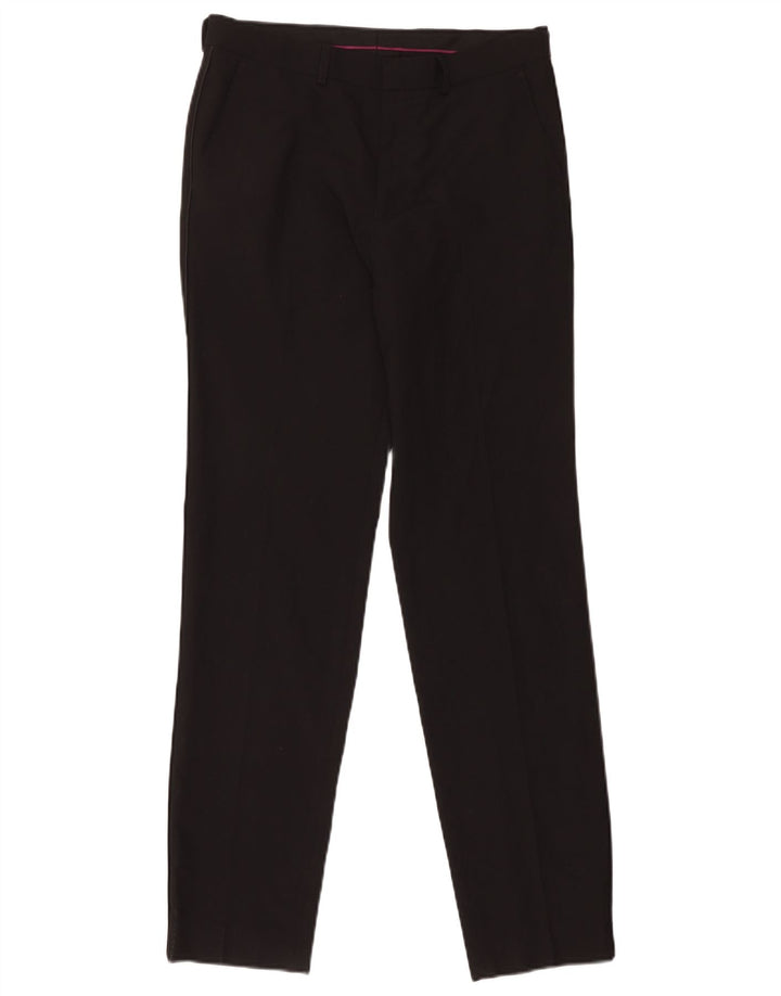 Calça feminina Marks & Spencer Slim Suit W30 L33 poliéster preto