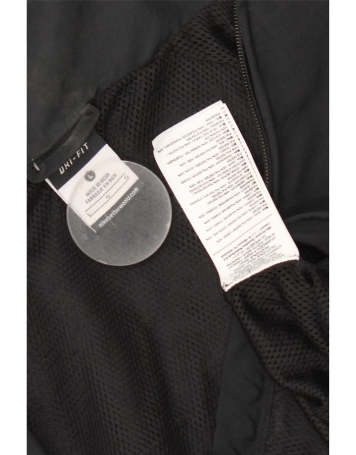 Nike Mens Dri Fit Tracksuit Top Jaqueta Grande Poliéster Preto