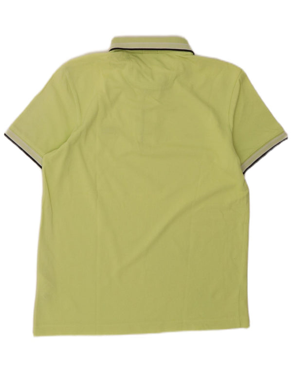 Camisa polo masculina de ajuste regular HUGO BOSS algodão verde médio