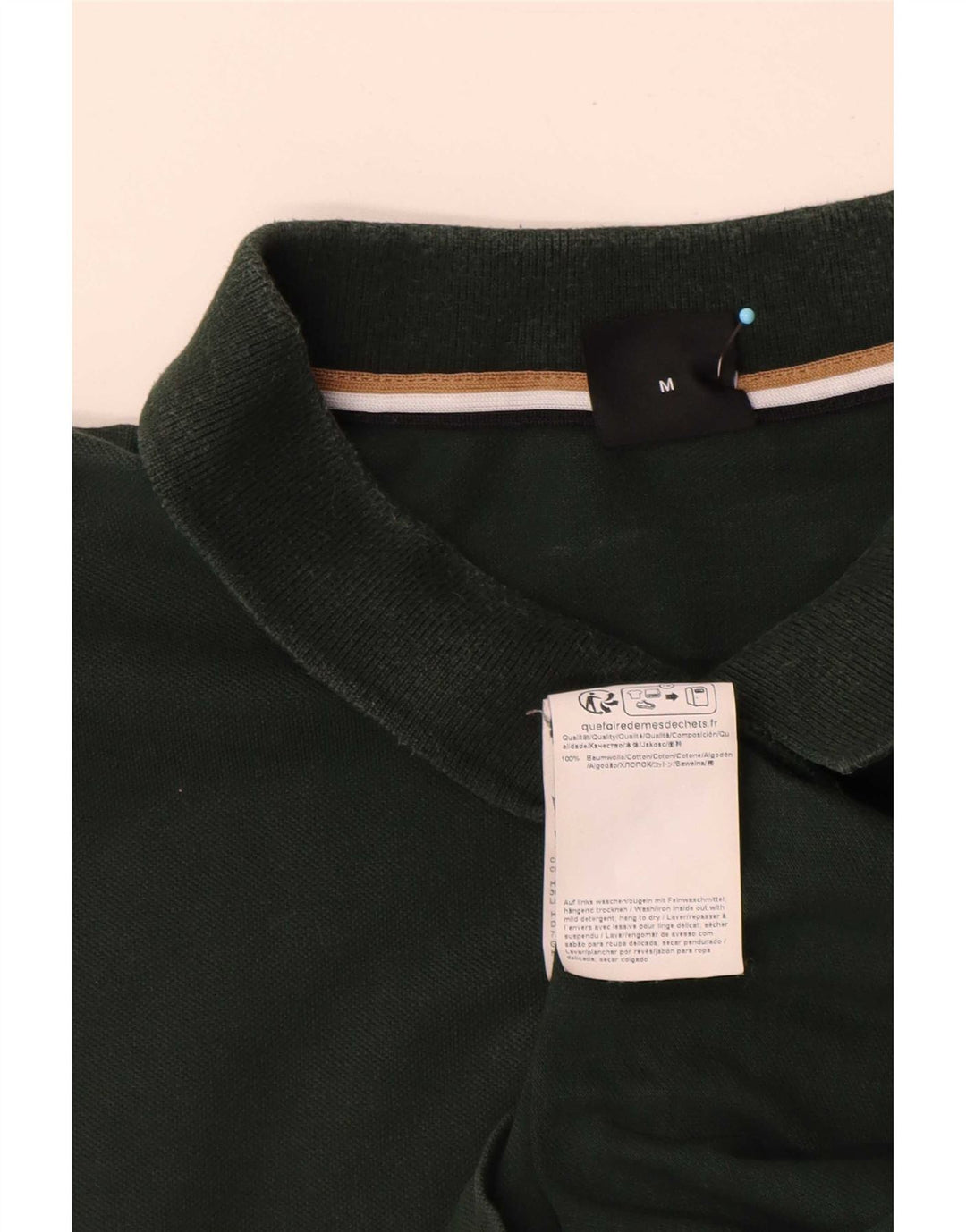 Camisa polo masculina Hugo Boss algodão verde médio