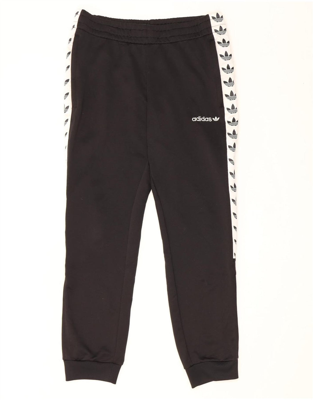 Adidas masculino gráfico calças de treino joggers médio preto colorblock