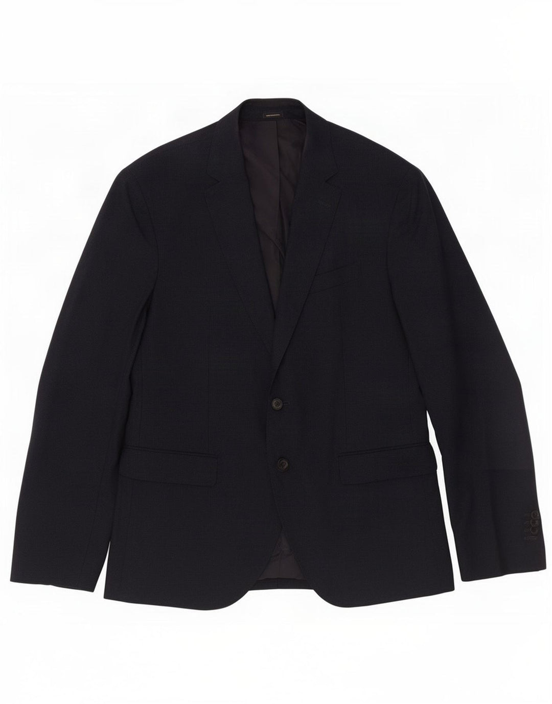 Jaqueta blazer masculina de 2 botões Massimo Dutti UE 52 grande lã azul marinho