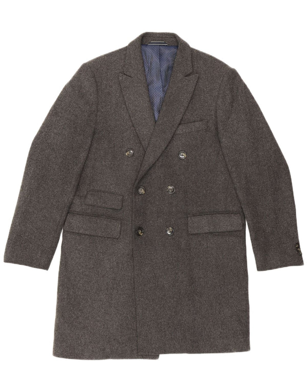 Casaco masculino Gant Double Breasted UK 40 grande lã cinza