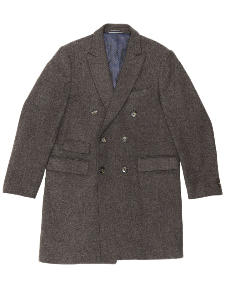 Casaco masculino Gant Double Breasted UK 40 grande lã cinza