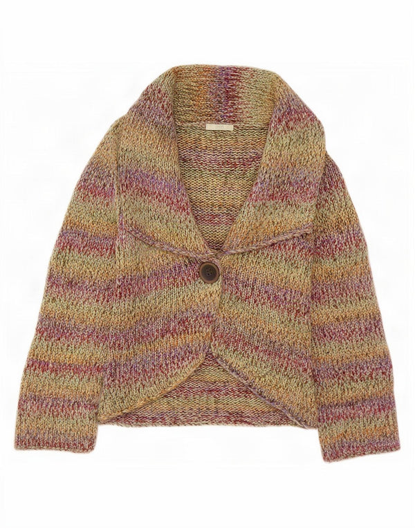 Suéter cardigã feminino Marks & Spencer Reino Unido 12 médio listrado multicolorido