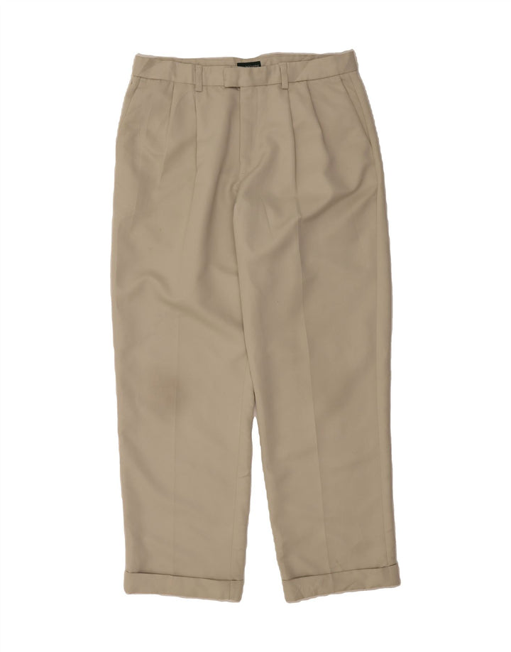 DOCKERS Mens Pegged Suit Trousers W36 L31 Beige Polyester Vintage Dockers and Second-Hand Dockers from Messina Hembry 