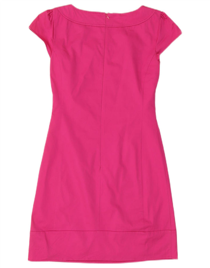 Vestido bainha feminino OASIS UK 8 pequeno algodão rosa