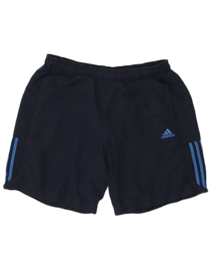 Shorts esportivos masculinos Adidas Climalite grandes poliéster azul marinho