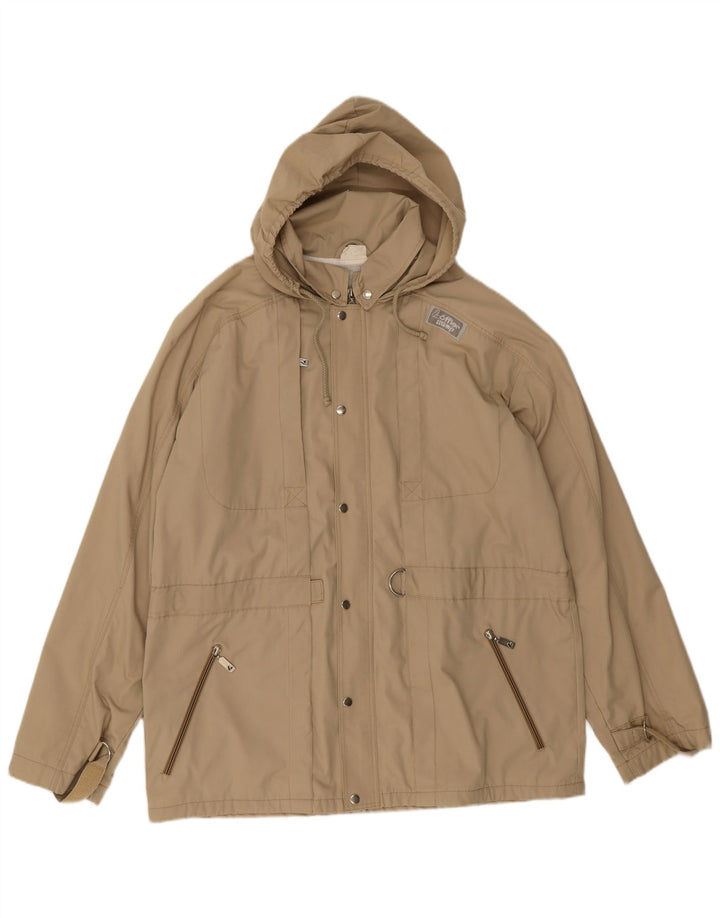 Jaqueta Parka masculina Loffler com capuz UK 38 Médio Bege
