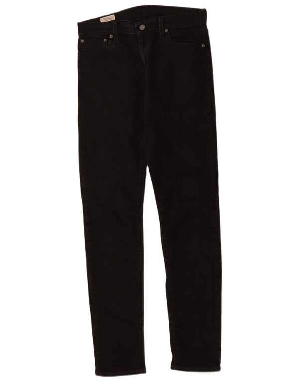 LEVI'S Masculino 512 Slim Tapered Jeans W30 L34 Algodão Preto
