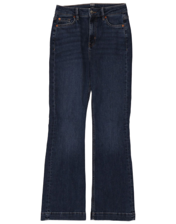 Calça jeans feminina Marks & Spencer UK 10 pequena W28 L31 azul algodão