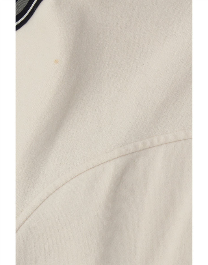 FILA Mens Zip Hoodie Sweater Small White Colourblock Cotton Vintage Fila and Second-Hand Fila from Messina Hembry 