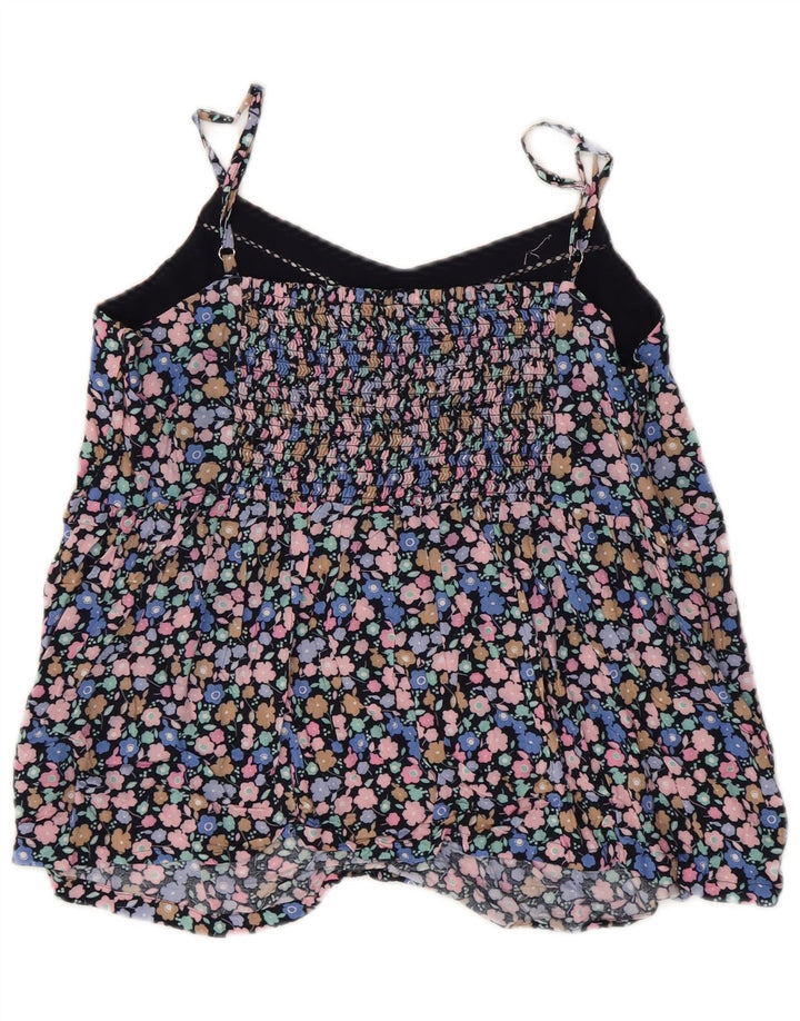 MARKS & SPENCER Top feminino cropped UK 14 médio floral multicolorido