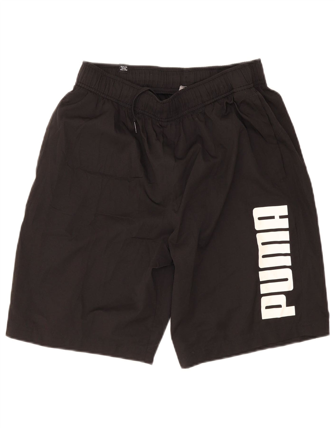 Shorts esportivos gráficos masculinos Puma médio preto poliéster