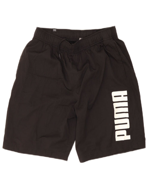Shorts esportivos gráficos masculinos Puma médio preto poliéster
