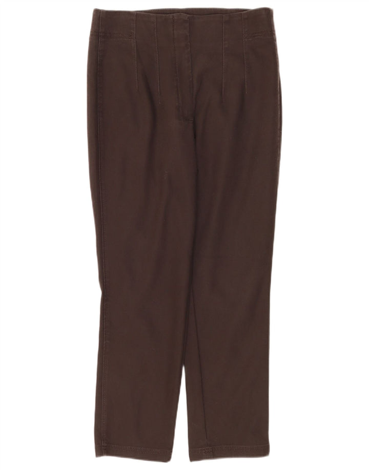 Calça feminina cortada reta Massimo Dutti EU 40 médio W30 L26 marrom