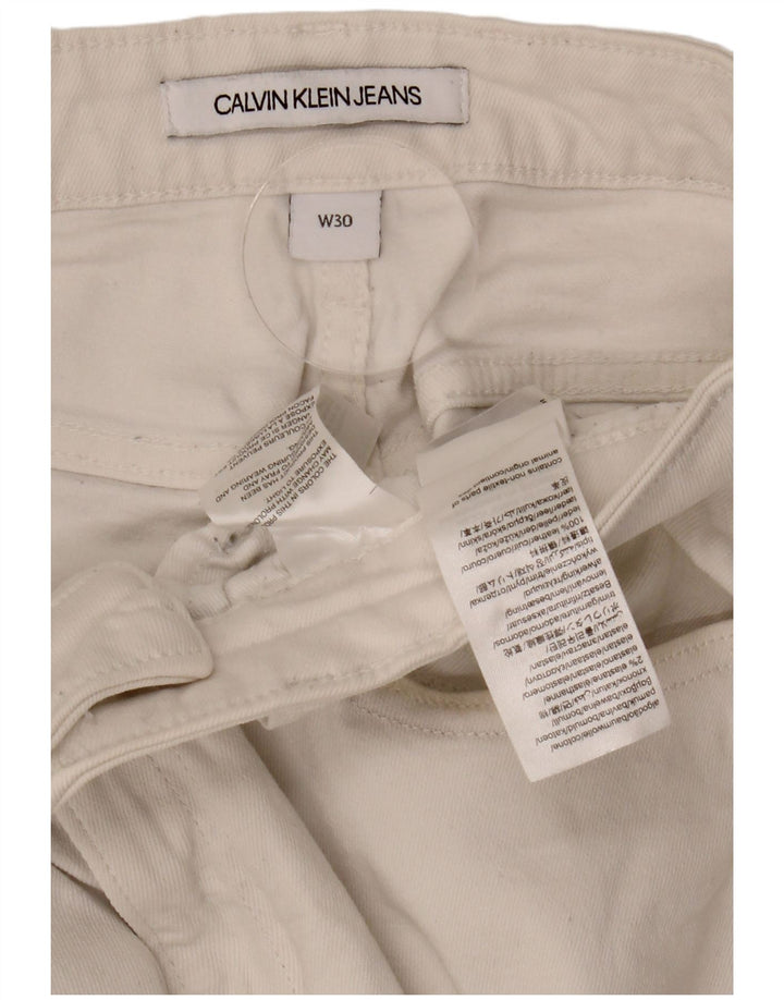 Calça jeans feminina CALVIN KLEIN W30 L24 algodão branco