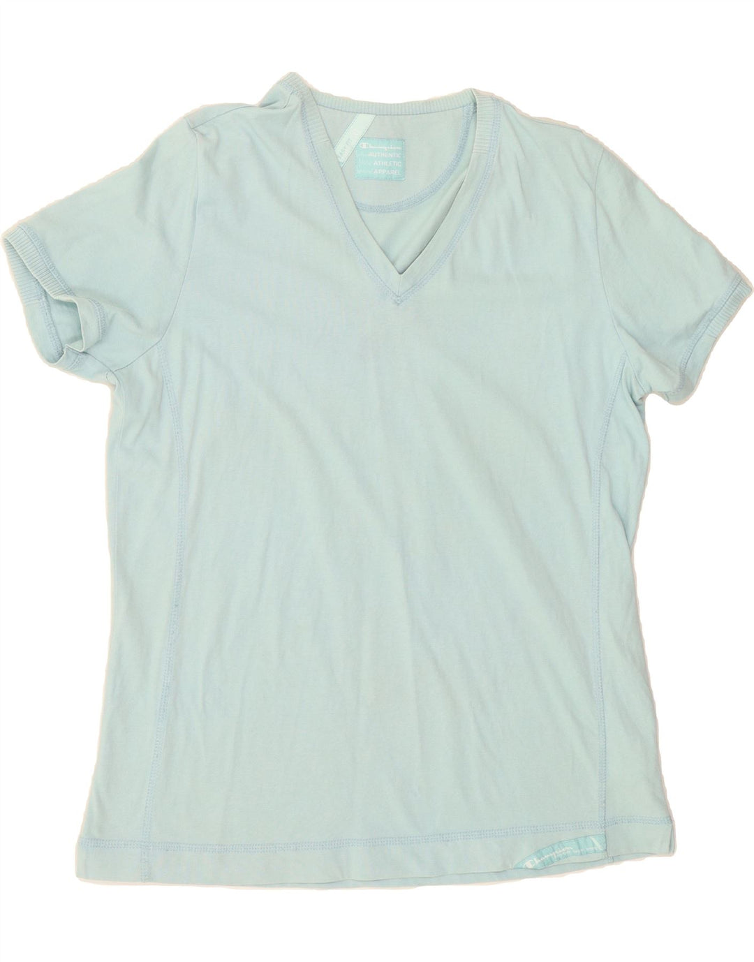 CHAMPION Womens T-Shirt Top UK 18 XL Turquoise Cotton Vintage Champion and Second-Hand Champion from Messina Hembry 
