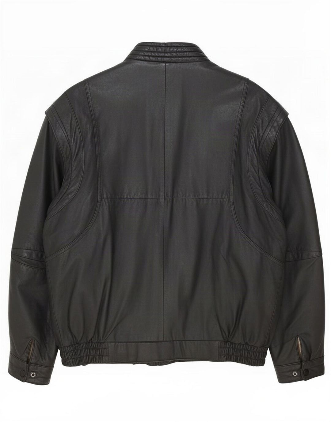 Jaqueta de couro masculina vintage UK 40 grande preta